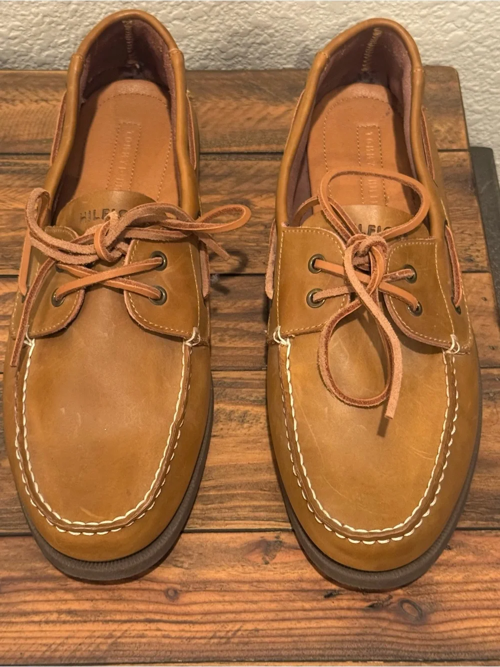 Tommy Hilfiger Men's Tan Leather Bowman Shoes